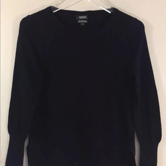 Badgley Mischka Women Sweater Merino Wool Black Small Crew Neck Long Sleeve - Picture 6 of 9